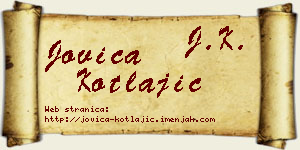 Jovica Kotlajić vizit kartica